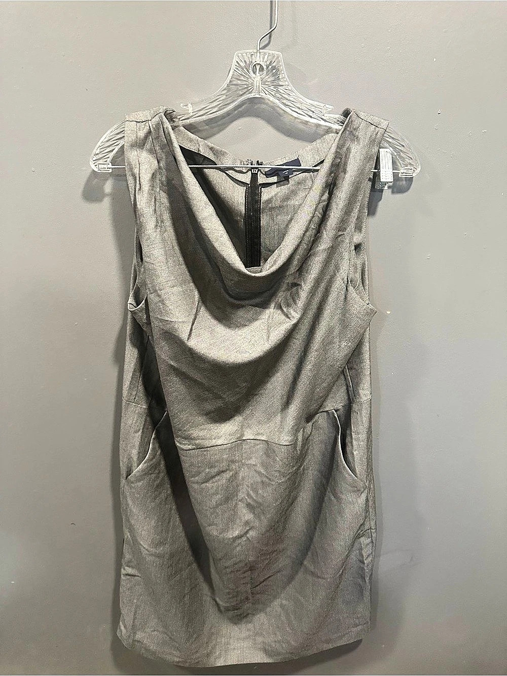 Gap Cowl Neck Mini Dress in Gray Size 12